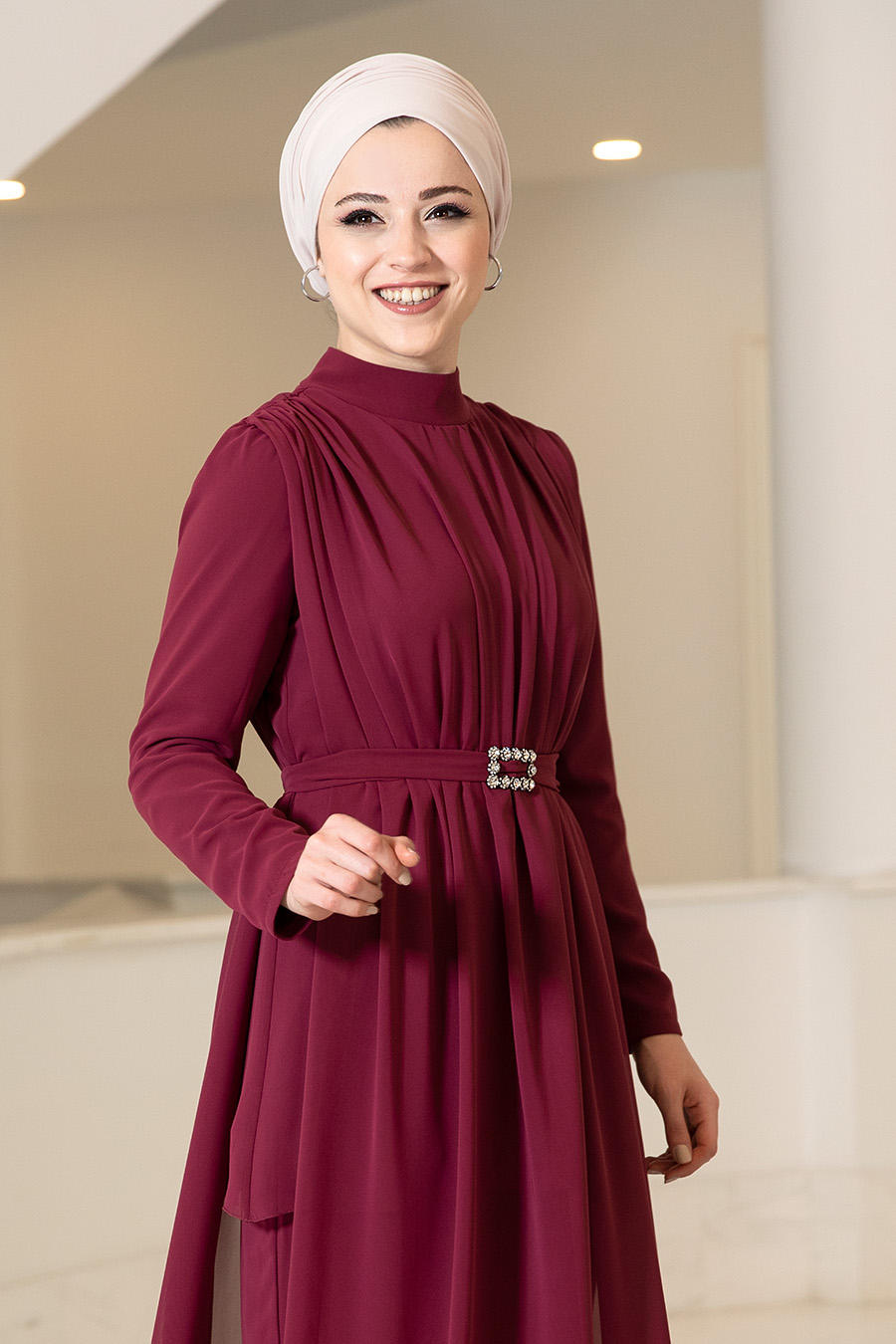 FUCSHIA TUNIC AND PANT SUIT 